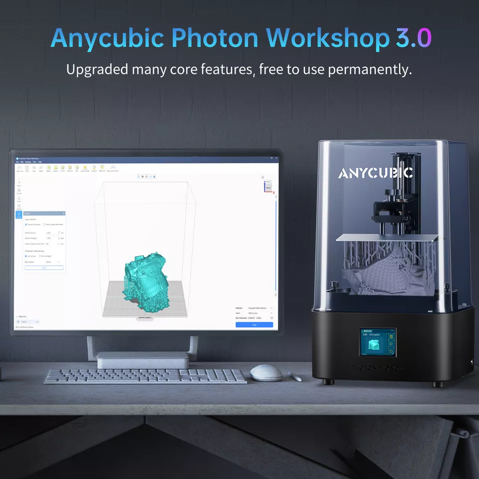 ANYCUBIC Photon Mono 2 Resin LCD 3D Printer 4k+ 6.6'' Screen 6.5x3.5x5.6in Size
