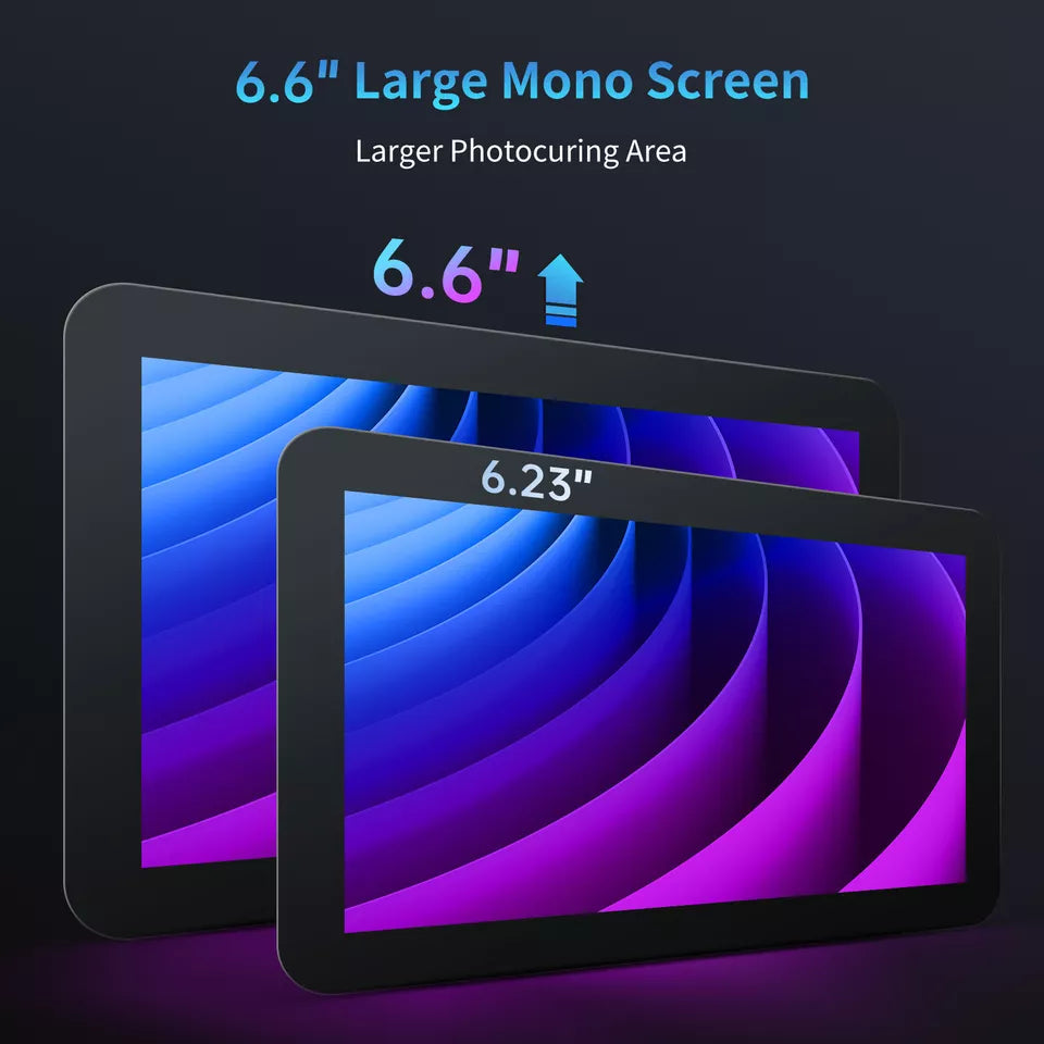 ANYCUBIC Photon Mono 2 Resin LCD 3D Printer 4k+ 6.6'' Screen 6.5x3.5x5.6in Size