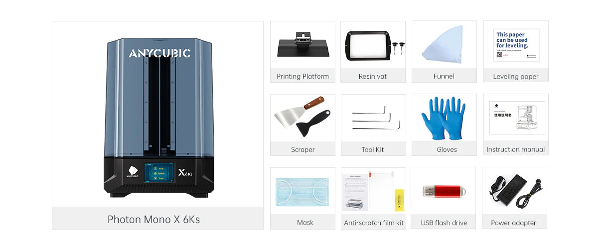 ANYCUBIC Photon Mono X 6Ks Resin LCD 3D Printer Fast 7.8x7.7x4.8in 6k HD Print