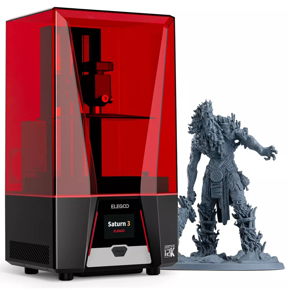 ELEGOO Saturn 3 MSLA Resin 3D Printer 10'' 12K Mono LCD Large Printing Size