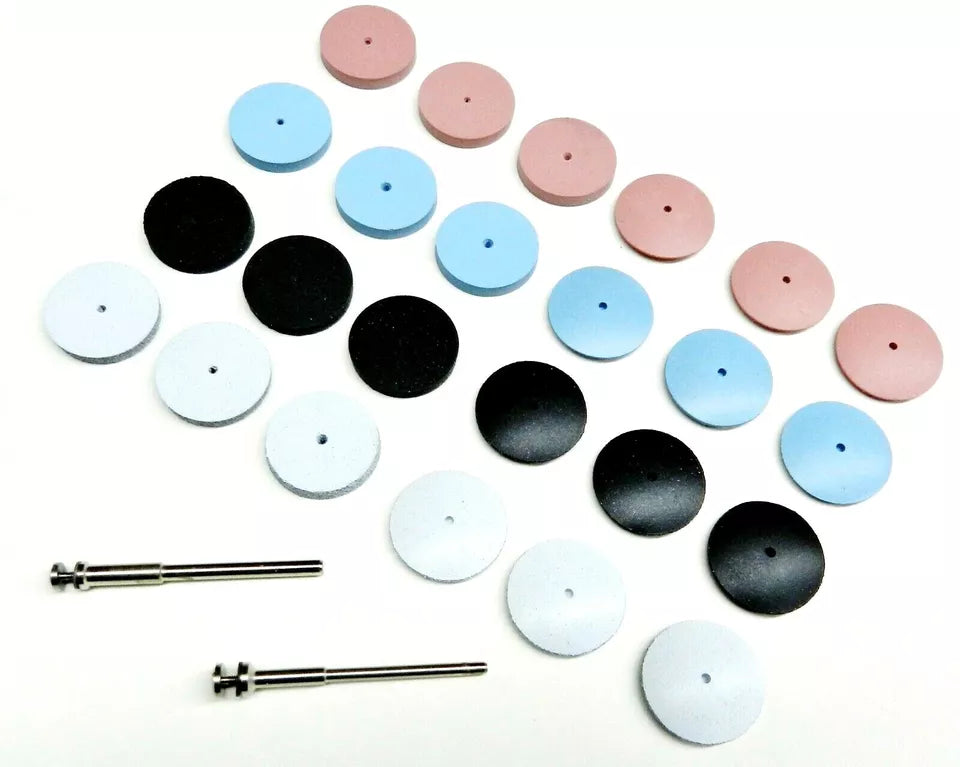 Silicone Polishing Wheel Set of 26 Assortment Kit Jewelry Polishers Made Germany