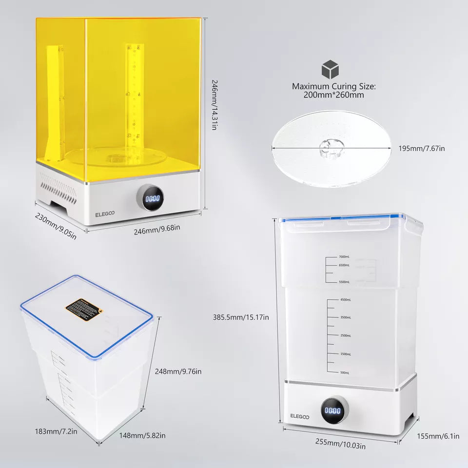 ELEGOO Mercury X Bundle w/ Separate Washing and Curing Station for Large Models
