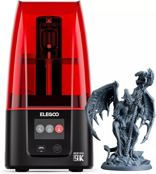 ELEGOO Mars 4 MSLA 3D Printer with 7" 9K Monochrome LCD UV Resin Photocuring